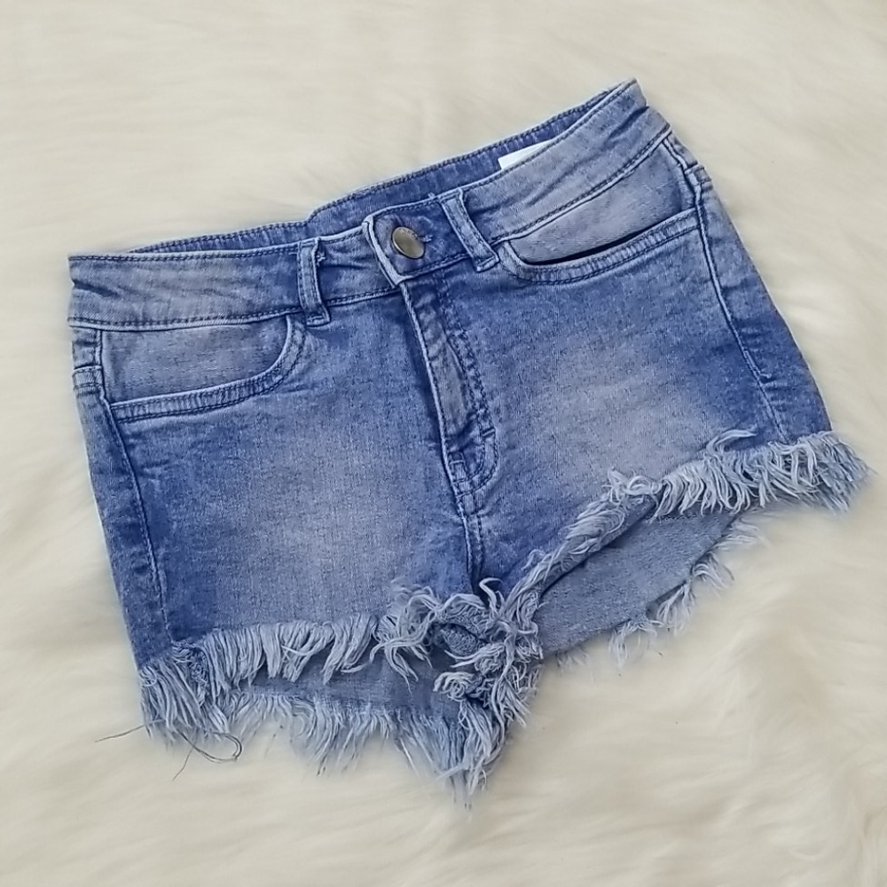 Divided Distressed Shorts